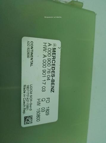 A0009007604 MERCEDES Unidad de control AdBlue comprar Madrid