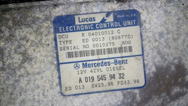 Centralina Del Motor / Modulo De control Del Motor (ecu) A0195459432 Mercedes