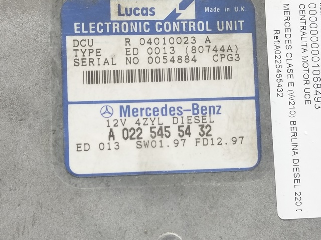A0225455432 Mercedes