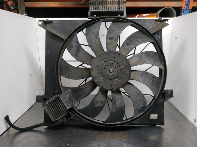 Difusor de radiador, ventilador de refrigeración, condensador del aire acondicionado, completo con motor y rodete A1635000093 Mercedes