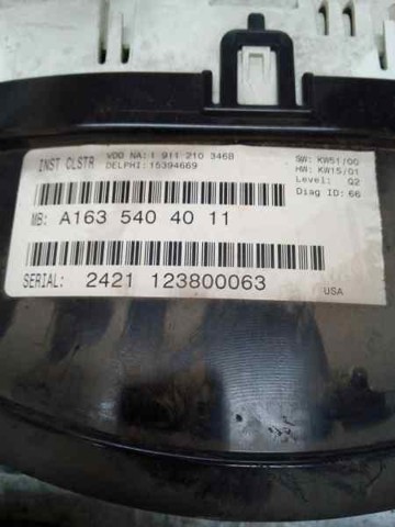 A1635404011 Cuadro instrumentos  en stock Sabadell