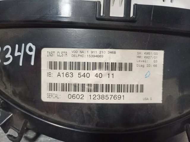 A1635404011 MERCEDES Cuadro instrumentos comprar Bilbao