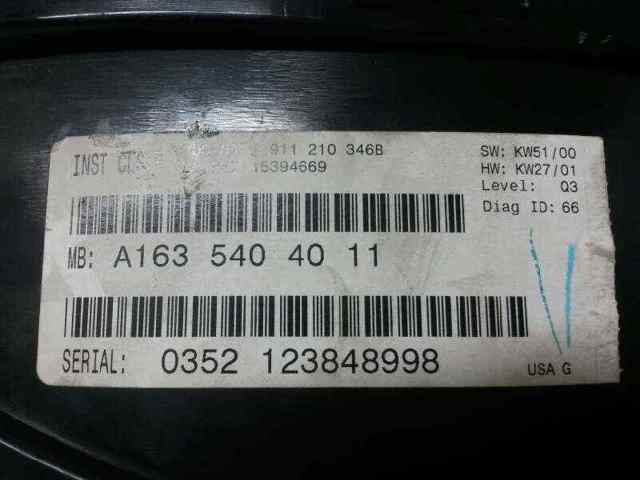 MERCEDES A1635404011 Cuadro instrumentos comprar Barcelona