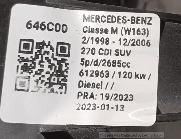 MERCEDES A1638203761 Faro izquierdo comprar Barcelona