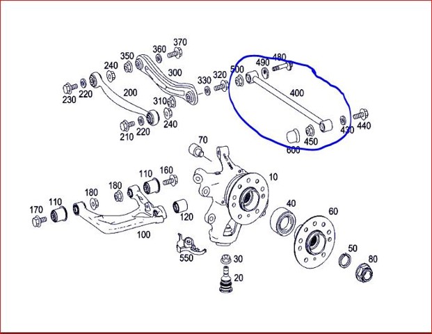 MERCEDES A1643500053 Brazo transversal de suspensión trasera comprar Tarragona