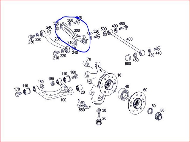 A1643501306 MERCEDES Brazo superior izquierdo de la suspensión trasera  en stock Córdoba