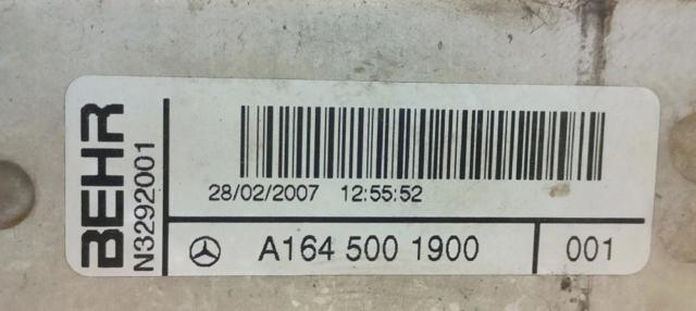 MERCEDES A1645001900 Intercooler  en stock Terrassa