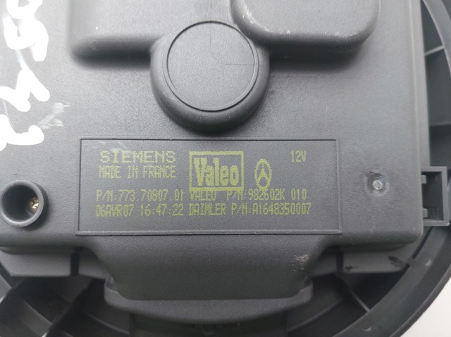 MERCEDES A1648350007 Motor del ventilador del calefactor  comprar en Albacete