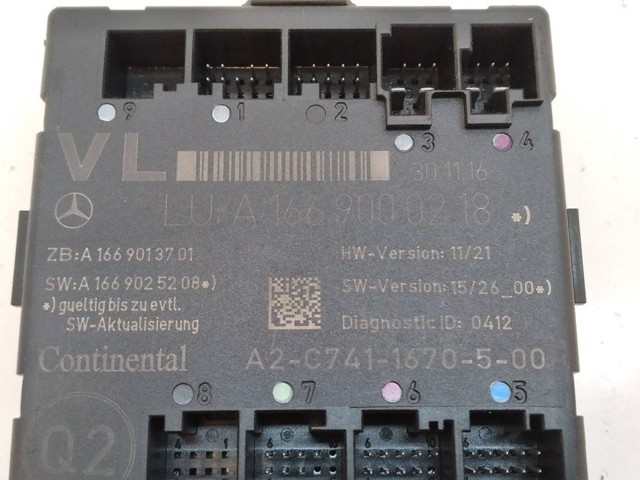 A1669000218 MERCEDES Unidad de confort de la puerta delantera  en stock Huelva