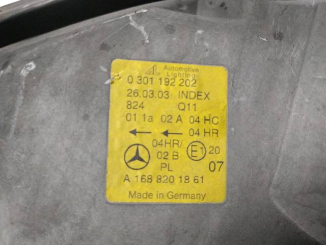 Faro derecho Mercedes A W168