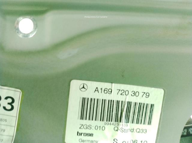 MERCEDES A1697203279 Mecanismo de elevalunas de la puerta delantera derecha  comprar en Ponferrada