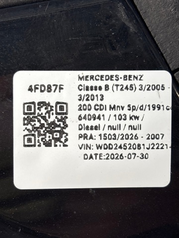 A1698100476 MERCEDES Espejo de retrovisor derecho comprar Bilbao