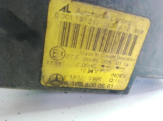 A1698200661 MERCEDES Faro derecho  disponible Alicante