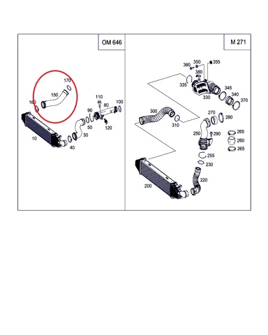 MERCEDES A2045281882 Manguera del intercooler  comprar en Ponferrada