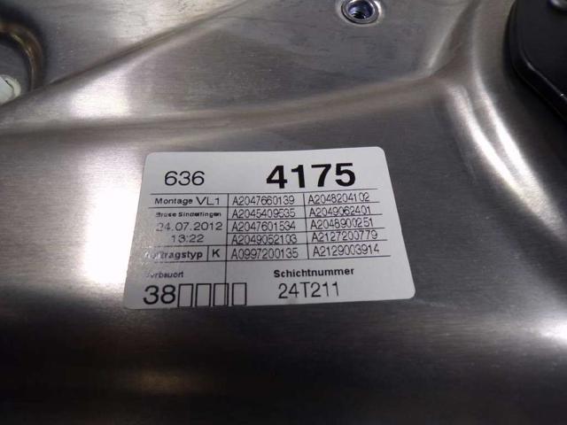 MERCEDES A2047200579 Mecanismo de elevalunas delantero izquierdo  en stock Salamanca