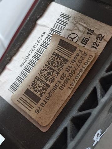 MERCEDES A2047600270 Manija exterior derecha delantera/trasera de puerta  en stock Valencia