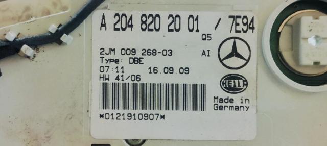 A2048202001 MERCEDES Luz de techo interior (cabina)  disponible Alicante