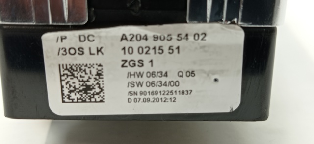 A2049055402 MERCEDES Interruptor de elevalunas delantera izquierda comprar Bilbao