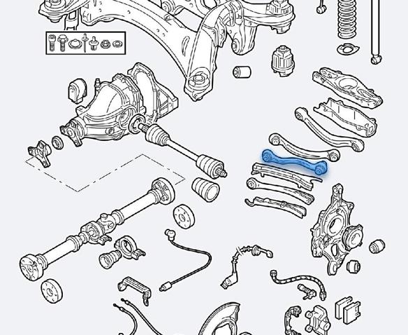 MERCEDES A2053506603 Brazo transversal derecho de suspensión trasera  en stock Valencia