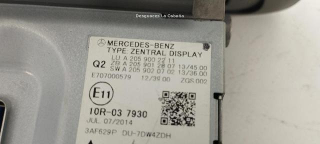 MERCEDES A2059002211 Pantalla multifunción  comprar en Ponferrada