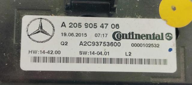 MERCEDES A2059054706 Unidad de control aire acondicionado  en stock Valencia