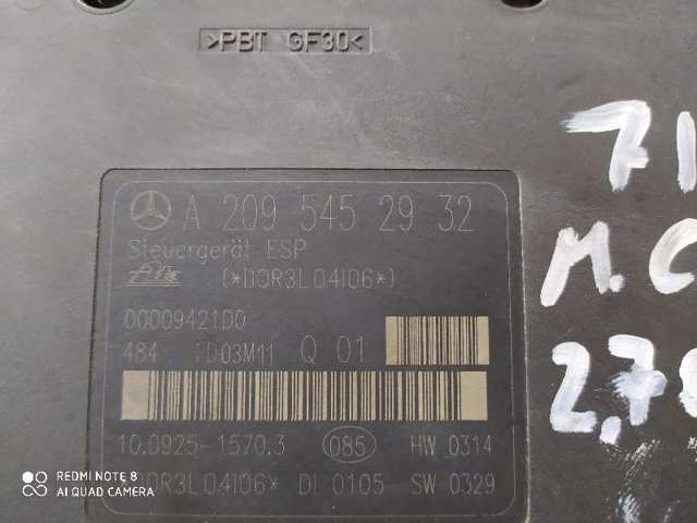 MERCEDES A2095452932 Módulo hidráulico de ABS  disponible Valladolid