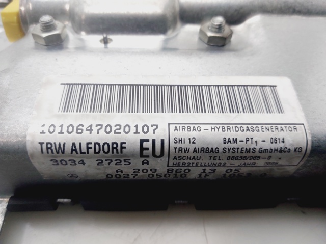 MERCEDES A2098601305 Airbag de puerta delantera izquierda comprar Pamplona