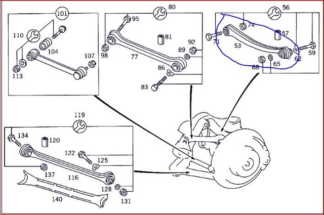 A2103502406 Brazo superior de suspensión trasera izquierdo/derecho  en stock Sabadell