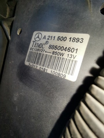 Difusor de radiador, ventilador de refrigeración, condensador del aire acondicionado, completo con motor y rodete A2115001893 Mercedes