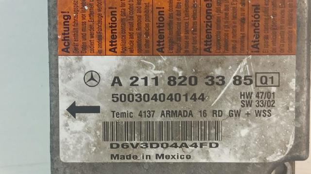 MERCEDES A2118203385 Módulo de control de airbag  disponible España