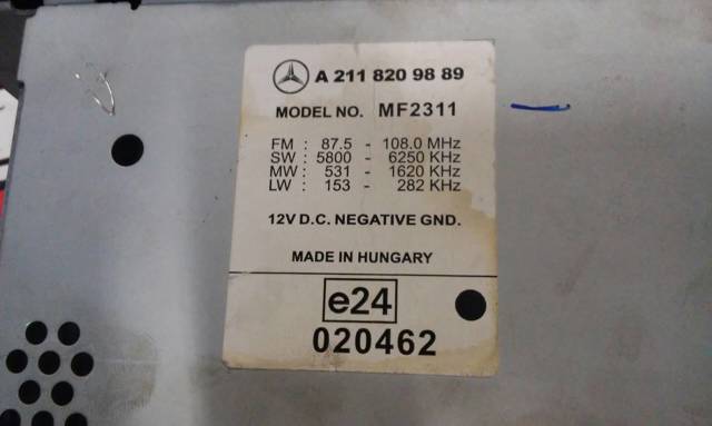 A2118209889 MERCEDES Radio  en stock Huelva