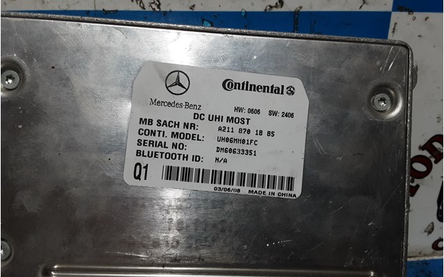 Centralita bluetooth para mercedes-benz clase m ml 320 cdi 4-matic (164.122) om642940 A2118701885