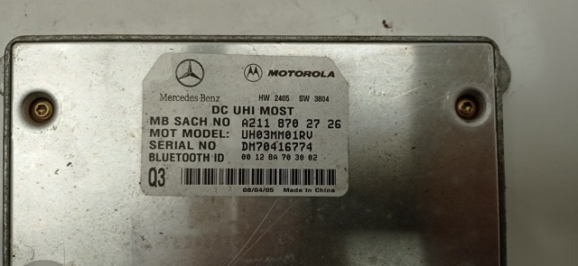 A2118702726 Unidad de control del teléfono  en stock Sabadell