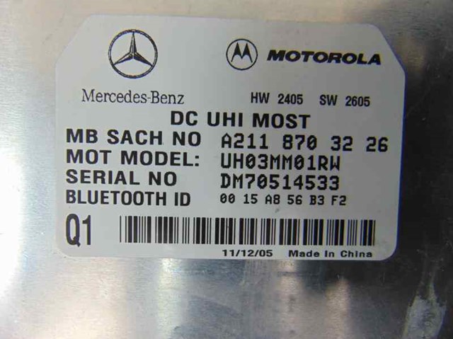 MERCEDES A2118703226 Unidad de control del teléfono  en stock Valencia