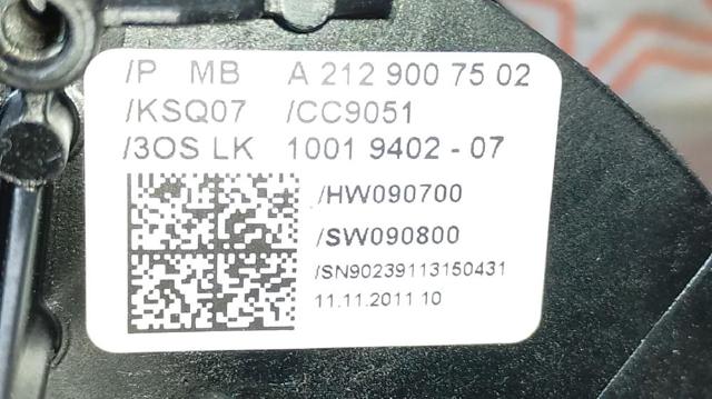 A2129007502 MERCEDES Conmutador izquierdo de la columna de dirección  disponible Ourense