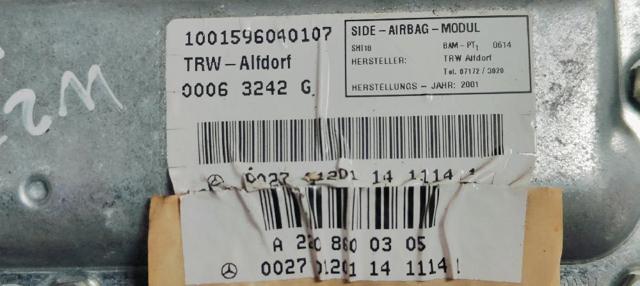 A2208600305 MERCEDES Airbag de puerta delantera izquierda  comprar en Oviedo