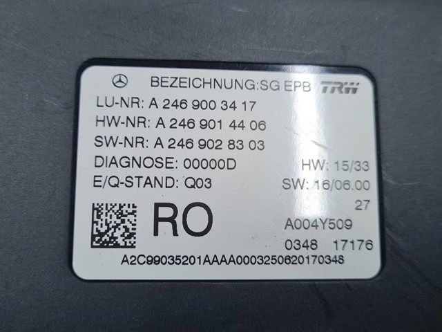 A2469003417 MERCEDES Módulo del freno de estacionamiento electromecánico  comprar en Lleida