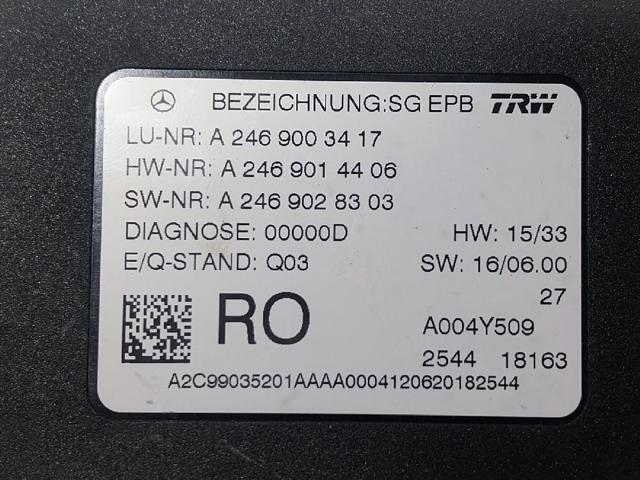 A2469003417 Módulo del freno de estacionamiento electromecánico  disponible Utrera
