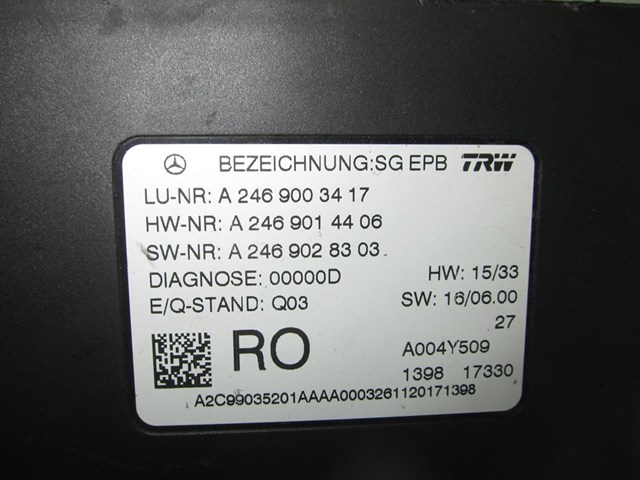A2469003417 Módulo del freno de estacionamiento electromecánico  en stock Sabadell