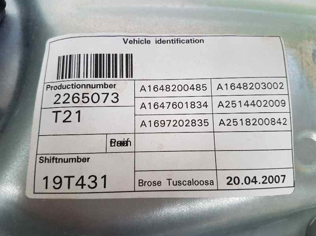 A2518200842 MERCEDES Motor del elevalunas de la puerta delantera derecha  disponible Ourense