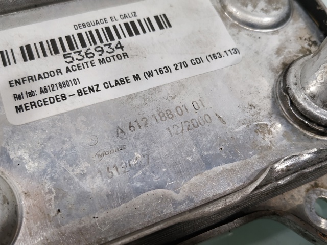 MERCEDES A6121880101 Radiador de aceite comprar Pamplona
