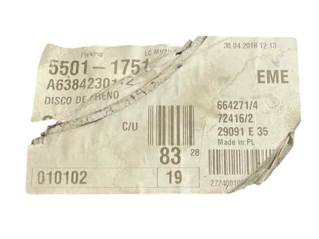 Freno de disco trasero A6384230112 MERCEDES