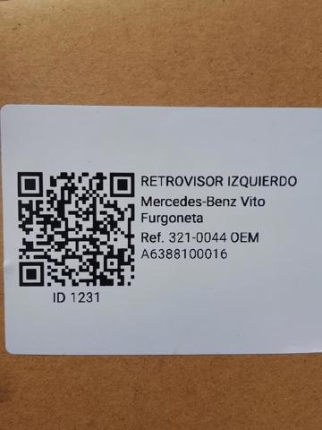 A6388100016 MERCEDES Espejo retrovisor izquierdo  comprar en Jaén