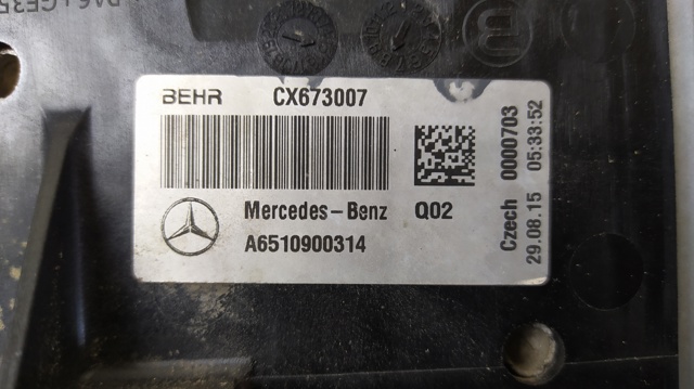 A6510900314 MERCEDES Intercooler  en stock Gandía
