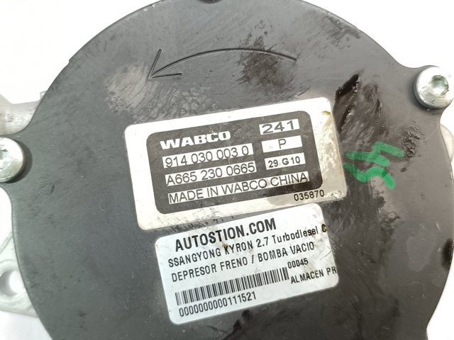 A6652300665 SSANG YONG Bomba de vacío  comprar en Oviedo