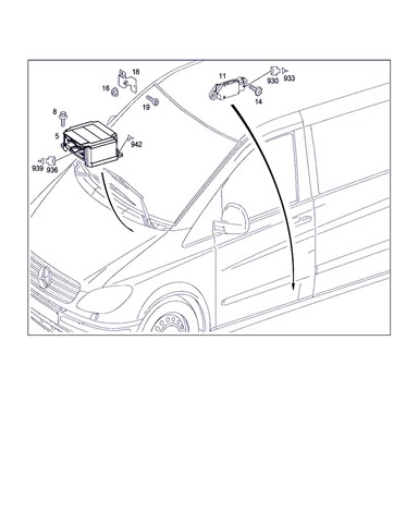 Centralita airbag para mercedes-benz vito / mixto furgón 109 cdi (639.601, 639.603, 639.605) 646980 A9064460742