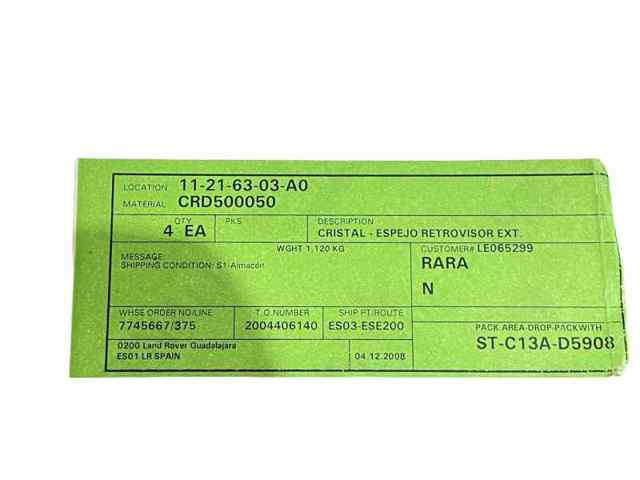CRD500050 Land Rover