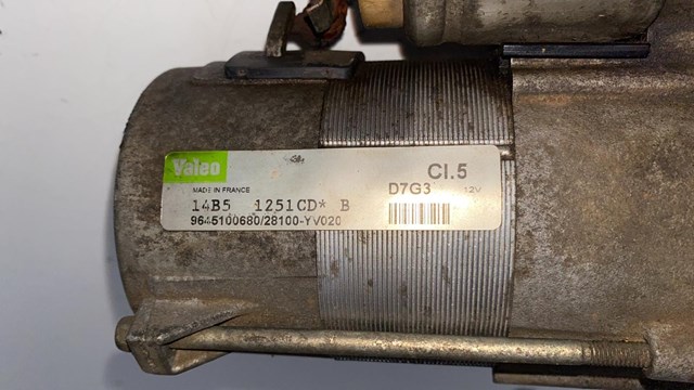 Motor arranque para peugeot 307 (3a/c) (2004-2009) 1.6 hdi 110 9hy D7G3