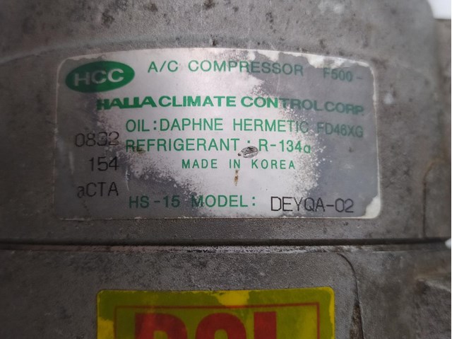 Compresor aire acondicionado para hyundai accent ii (lc) (2002-2005) 1.5 crdi d3ea DEYQA02