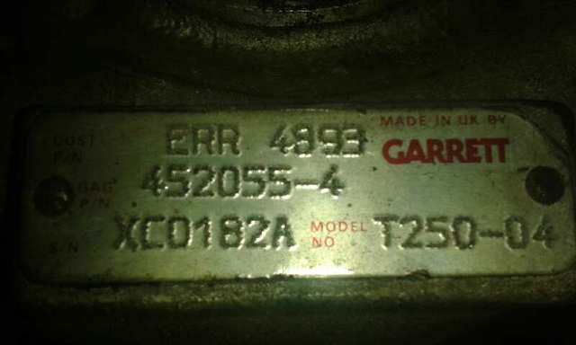 Turbo de coche ERR4893 LAND ROVER